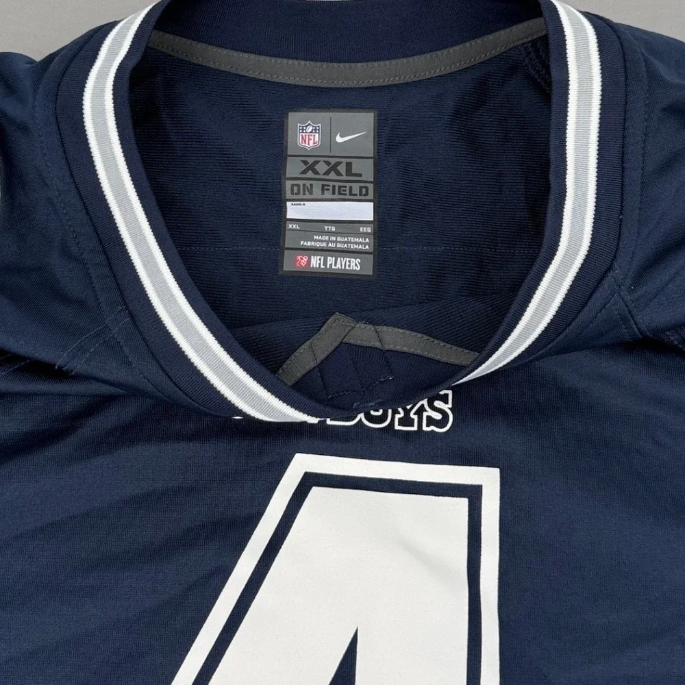 Nike Dallas Cowboys Dak Prescott 4 NFL Jersey Navy Blue Mens XXL 12548